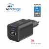 Универсальное домашнее зарядное устройство SWISSTEN GaN 1x USB-C 45W PD + 1x USB-A 18W QC Черное Универсальное домашнее зарядное устройство SWISSTEN GaN 1x USB-C 45W PD + 1x USB-A 18W QC Черное