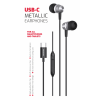 Căști SWISSTEN USB-C METALLIC Negru