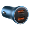 Автомобильное зарядное устройство USB - Baseus Golden Contactor, 2xUSB (U + U), 40W, Синий CCJD-A03