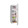 Frigider Daewoo DTS-240MEX, 235 L (194L+41L), 159cm, Static, clasa E, inox Frigider Daewoo DTS-240MEX, 235 L (194L+41L), 159cm, Static, clasa E, inox
