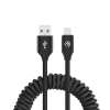 Cablu USB - Lightning, 3A, 1.8m, EXTENSIBIL Tellur Black TLL155396
