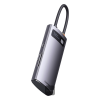 Docking Station Baseus Metal Gleam 6-in-1 USB Type-C la 3xUSB 3.0, 1 x PD 100W, 1 x cititor de carduri SD, 1 x cititor de carduri TF Gri, WKWG030213 Docking Station Baseus Metal Gleam 6-in-1 USB Type-C la 3xUSB 3.0, 1 x PD 100W, 1 x cititor de carduri SD, 1 x cititor de carduri TF Gri, WKWG030213