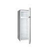 Frigider Daewoo DTS-240MEX, 235 L (194L+41L), 159cm, Static, clasa E, inox, termostat reglabil, usi reversibile, compartiment legume-fructe, picioare