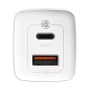 Универсальное зарядное устройство для дома Baseus GaN2 Lite, 2xUSB (U + C), 65W, Белый CCGAN2L-B02 Универсальное зарядное устройство для дома Baseus GaN2 Lite, 2xUSB (U + C), 65W, Белый CCGAN2L-B02