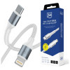 Кабель Type-C - Lightning, 9V/2.0A/20W/PD3.0, 1.0m, 3mk N-SERIES Белый Кабель Type-C - Lightning, 9V/2.0A/20W/PD3.0, 1.0m, 3mk N-SERIES Белый