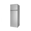 Frigider Daewoo DTS-240MEX, 235 L (194L+41L), 159cm, Static, clasa E, inox, termostat reglabil, usi reversibile, compartiment legume-fructe, picioare