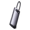 Stație de andocare Baseus Metal Gleam 6-in-1 USB Type-C la 3xUSB 3.0, 1 x PD 100W, 1 x Cititor de carduri SD, 1 x Cititor de carduri TF Gri, WKWG030213 Stație de andocare Baseus Metal Gleam 6-in-1 USB Type-C la 3xUSB 3.0, 1 x PD 100W, 1 x Cititor de carduri SD, 1 x Cititor de carduri TF Gri, WKWG030213