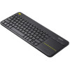 Беспроводная клавиатура Logitech K400 Plus, встроенный тачпад, международная раскладка США, черная