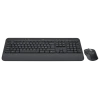 Logitech Set fără fir MK650 Signature, tastatură și mouse, pentru business, layout internațional US, USB, grafit