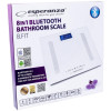 Весы Bluetooth Esperanza 8in1 EBS016W Белый, измерения: масса тела [кг], содержание жира в организме [%], содержание воды в организме [%], мышечная масса [кг]