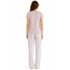 Pijama dama iarna (tricou + pantaloni lungi) Violet stins, marimea S, 100% bumbac