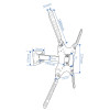 Suport TV de perete Esperanza 007 ERW007 pentru 26-70, sarcină maximă 30kg, Vesa 75x75-400x400mm, distanța TV față de perete: 110-465mm, reglaj înclinare până Suport TV de perete Esperanza 007 ERW007 pentru 26-70, sarcină maximă 30kg, Vesa 75x75-400x400mm, distanța TV față de perete: 110-465mm, reglaj înclinare până