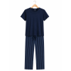 Pijama barbati iarna (tricou + pantaloni) Safir închis / Albastru ceruliu, marimea XL, 100% bumbac Pijama barbati iarna (tricou + pantaloni) Safir închis / Albastru ceruliu, marimea XL, 100% bumbac