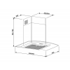 Hota cupolara Tornado EVA 1200(60) LED, lățime 60 cm