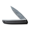 Cuțit pliabil, CIVIVI, Savant C20063B-DS1, lamă damasc 3.47 inch, mâner inox G10 fibră de carbon, blocare frame lock Cuțit pliabil, CIVIVI, Savant C20063B-DS1, lamă damasc 3.47 inch, mâner inox G10 fibră de carbon, blocare frame lock