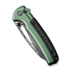 Cuțit pliabil, CIVIVI, Sentinel Strike C22025B-DS1, lamă Damascus 3.7 inch, mâner aluminiu verde, blocare tip Button Lock