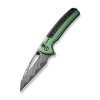 Cuțit pliabil, CIVIVI, Sentinel Strike C22025B-DS1, lamă Damascus 3.7 inch, mâner aluminiu verde, blocare tip Button Lock