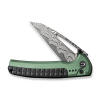 Cuțit pliabil, CIVIVI, Sentinel Strike C22025B-DS1, lamă Damascus 3.7 inch, mâner aluminiu verde, blocare tip Button Lock