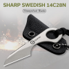 Cuțit cu lamă fixă, CIVIVI, Gramis C23004-2, oțel 14C28N, profil Sheepsfoot, greutate 4.7g
