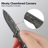 Cuțit cu lamă fixă, CIVIVI, Mini Elementum C23010-DS1, lamă damasc 2.24 inch, mâner Micarta, teacă Kydex