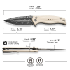 Cuțit pliabil, CIVIVI, Incindie C23053-DS1, lamă Damascus 3.48 inch, mâner G10, blocare tip Button Lock