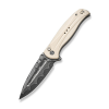 Cuțit pliabil, CIVIVI, Incindie C23053-DS1, lamă Damascus 3.48 inch, mâner G10, blocare tip Button Lock