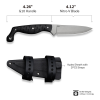Cuțit cu lamă fixă, CIVIVI, MDRN Hunter C23078-1, Nitro-V, mâner G10 negru, teacă Kydex, 4.12 inch Cuțit cu lamă fixă, CIVIVI, MDRN Hunter C23078-1, Nitro-V, mâner G10 negru, teacă Kydex, 4.12 inch