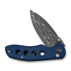 Складной нож, CIVIVI, Triptych C23085B-DS1, дамасская сталь 2.97 дюйма, рукоять Canvas Micarta синяя, замок Button Lock