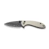 Cuțit pliabil, CIVIVI, Faeger C24031-DS1, lamă Damascus 2.98 inch, mâner G10 ivoire, blocare cu buton