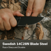 Cuțit cu lamă fixă, CIVIVI, Gander C24058B-2, oțel 14C28N, mâner Micarta, teacă Kydex