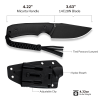 Cuțit cu lamă fixă, CIVIVI, Gander C24058B-2, oțel 14C28N, mâner Micarta, teacă Kydex