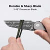 Cuțit pliabil, CIVIVI, Pragma Prime C24067-DS1, lamă Damascus 3.49 inch, mâner aluminiu, Button Lock