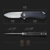 Cuțit pliabil, CIVIVI, Elementum C907DS, lamă damasc, mâner G10 cu fibră de carbon, liner lock Cuțit pliabil, CIVIVI, Elementum C907DS, lamă damasc, mâner G10 cu fibră de carbon, liner lock