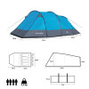 Палатка, Nils Camp, NC3027 | Вес: 5.3 kg, Каркас: Fiber glass 2x O 8,5mm /1x O 7,9mm, Материал: double-layered