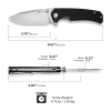 Cuțit pliabil, SENCUT, Skarnax S24025-1, lamă 9Cr18MoV 3.79 inch, mâner G10, liner lock