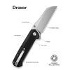 Cuțit pliabil, SENCUT, Draxor S24035-1, lamă 9Cr18MoV 3.7 inch, mâner G10, Liner Lock Cuțit pliabil, SENCUT, Draxor S24035-1, lamă 9Cr18MoV 3.7 inch, mâner G10, Liner Lock