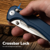 Складной нож, SENCUT, Slybolt S25001A-2, сталь 9Cr18MoV 91.2мм, рукоять Canvas Micarta синий, замок Crossbar Lock Складной нож, SENCUT, Slybolt S25001A-2, сталь 9Cr18MoV 91.2мм, рукоять Canvas Micarta синий, замок Crossbar Lock