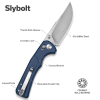 Складной нож, SENCUT, Slybolt S25001A-2, сталь 9Cr18MoV 91.2мм, рукоять Canvas Micarta синий, замок Crossbar Lock Складной нож, SENCUT, Slybolt S25001A-2, сталь 9Cr18MoV 91.2мм, рукоять Canvas Micarta синий, замок Crossbar Lock