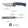 Складной нож, SENCUT, Slybolt S25001A-2, сталь 9Cr18MoV 91.2мм, рукоять Canvas Micarta синий, замок Crossbar Lock Складной нож, SENCUT, Slybolt S25001A-2, сталь 9Cr18MoV 91.2мм, рукоять Canvas Micarta синий, замок Crossbar Lock