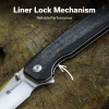 Складной нож, SENCUT, Vornix S25038-2, клинок 9Cr18MoV 3.65 дюйма, рукоять Canvas Micarta черная, Liner Lock