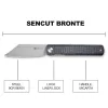 Cuțit pliabil, SENCUT, Bronte SA08A, lamă 9Cr18MoV 3.38 inch, mâner Micarta, Liner Lock, Front Flipper