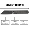 Нож фронт флиппер, SENCUT, Bronte SA08F, сталь 9Cr18MoV 85.8мм, рукоять Canvas Micarta, лайнер-лок