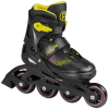 Роликовые коньки для фитнеса, Playlife, Joker Yellow Glow Combo 880326, (set) (31-34) 4 размера, колёса 82A, рама PP
