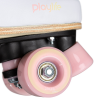 Patine cu role, Playlife, Classic Pale Rose 880329, 31-34 ajustabile pe 4 mărimi, roți 54mm 80A, căptușeală textilă, roz