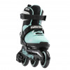 Детские роликовые коньки MICROBLADE 3WD 072217002V6 | Размеры 28-32, регулируемые | Цвет: бирюзовый/белый