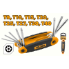 Набор из 8 складных ключей TORX T9-T40 20069 Tolsen Набор из 8 складных ключей TORX T9-T40 20069 Tolsen