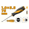 Отвертка с ударной ручкой SL5,5x75мм Tolsen