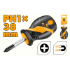 Отвертка короткая PH1x38мм 20133 Tolsen Отвертка короткая PH1x38мм 20133 Tolsen