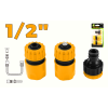 Set 3 conectore rapide pentru furtun 1/2 Tolsen Set 3 conectore rapide pentru furtun 1/2 Tolsen