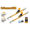Set 2 elemente de legare cu clichet 25mm 5 m Industrial Tolsen Set 2 elemente de legare cu clichet 25mm 5 m Industrial Tolsen